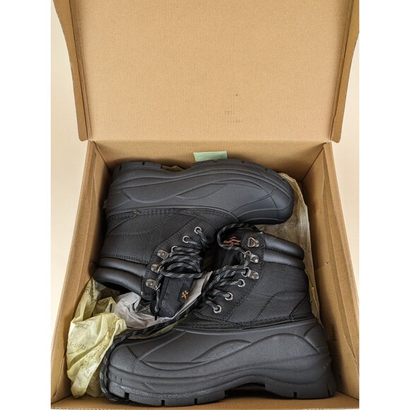 Weatherproof Vintage Joe Duck Boots Mens 8 M Black Lace Up Outdoor Shoes MWB